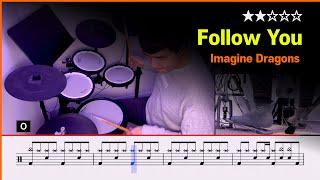 [Lv.05] Follow You - Imagine Dragon  () Pop Drum Cover with Sheet Music