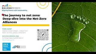 The journey to Net Zero: Deep-dive into the Net-Zero Alliances - Building Bridges 2022