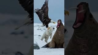 Bald Eagle Saves Polar Bear Cub from Certain Doom! Heartwarming Rescue in the Arctic!
