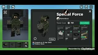 Roblox Special Force Avatar Idea (781 robux)