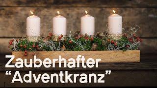 DIY Adventkranz: Festliche Deko aus Moos, Hagebutten und Zapfen in 15 Minuten! 