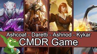 Ashcoat vs Daretti vs Ashnod vs Kykar EDH / CMDR game play for Magic: The Gathering