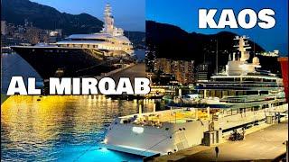 Breathtaking KAOS & AL MIRQAB  docks in Monaco (Night Video) 2024 @archiesvlogmc