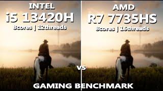 Intel i5 13420H vs Ryzen 7 7735HS Gaming Benchmark Test | RTX 4050 Gaming Test | Acer Nitro V |