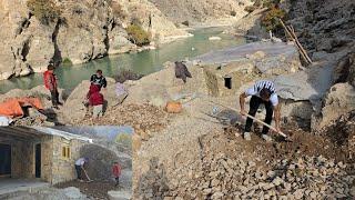 Nomadic Life: Nomadic House in the Mountain: Paving the Courtyard of a Nomadic House