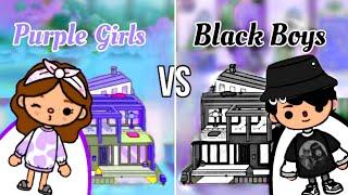 Purple Girls  vs Black Boys  Toca boca house makeover  [ Toca Life World ]