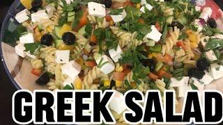 GREEK SALAD RECIPE ||EASY AND HEALTHY PASTA SALAD