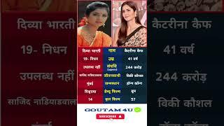 Divya Bharti And Katrina Kaif #bollywood #trending #comparison #vs #shortsfeed
