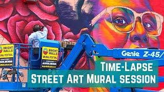 Time-Lapse street Art and mural painting process - Jackson, Michigan