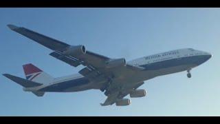 *RARE* British Airways 747-400 [G-CIVB] "Negus Retro" Landing at San Diego International Airport