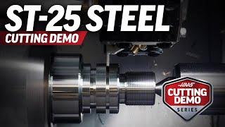 Haas ST-25 Cutting Demo. Rough, finish, groove, thread, and broach - Haas Automation, Inc.