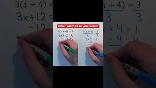 Which method do you prefer? #Shorts #algebra #math #maths #mathematics