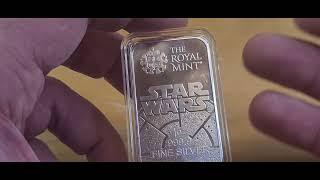 Royal Mint Darth Vader Starwars Silver Bar