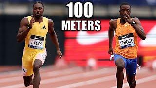 Noah Lyles Clashes With Letsile Tebogo In Epic 100 Meter Dash || 2024 London Diamond League