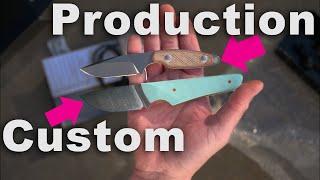 Tale of two fixed blades The production Kizer Mustkrat and the custom Under the Bridge Tool Fastback