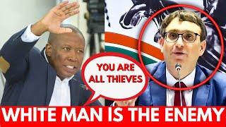 Julius Malema rubbishes the originality of South African WHlTES in court room.