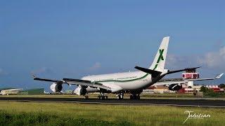 Air X Charter's Airbus 340-300 reg 9H-BIG was seen landing at Tahiti Int'l-