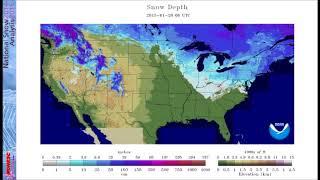 Winter of 2014-2015 National Snow Depth Animation