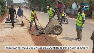 Mbujimayi Pose des dalles de couverture sur les caniveaux de l'avenue Fatshi