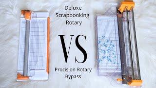 Fiskars Deluxe Scrapbooking Rotary Paper Trimmer VS Fiskars Procision Rotary Bypass Trimmer