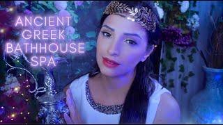 ASMR World Spa | ANCIENT GREECE Bath House Bathing you, Oil & Stone Beauty Treatment