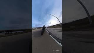 Practicing corners on the highway Ninja 400