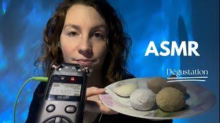 ASMR  Dégustation de mochis glacés  (eating sounds, bruit de bouche)