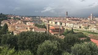 View of beautiful Florence as seen from Michelangelo piazza (Michelangelo square)