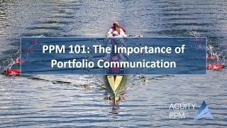 PPM 101: Portfolio Communication