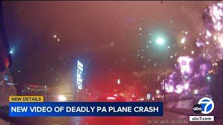 New video shows small plane crash in Philadelphia neighborhood