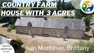 FRENCH HOME FOR SALE - 2 houses with scope for more on 3 acres and in Morbihan, Brittany