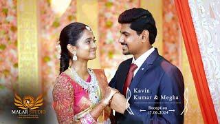 Kavin weds Megha || Reception Highlights || Malar Studio || 4K || Candid Song || Drone || Love Story