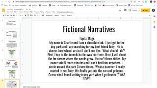 Fictional Narrative: Body
