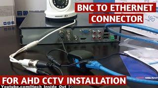 BNC to ethernet connector I PV balun +terminated  Ethernet cable for AHD CCTV Installation