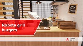 Robots grill burgers I Mitsubishi Electric