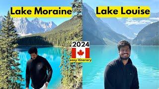 [hindi] How to get to Moraine Lake in Banff National Park | Lake Louise | Banff Downtown | 2024