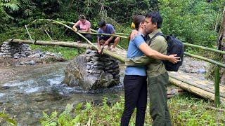 265 days: Building a bamboo bridge - Harvesting: papaya flowers, bitter melon to sell