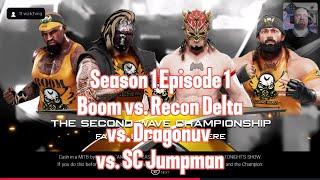 #wwe2k19 Boom v  Recon Delta v  Dragonuv v  SC Jumpman S1 Ep 1 #5 #cawwrestling #universemode