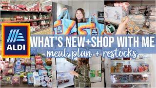 ALDI SHOP WITH ME + GROCERY HAUL | NEW ALDI FINDS + MEAL PLAN + FRIDGE RESTOCK