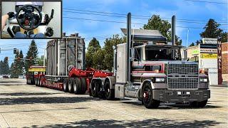 Transporting Gigantic Transformator  | American Truck Simulator - Logitech G29 Handbrake