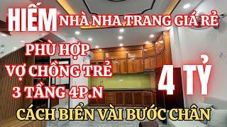 Đầu tư quá tay buộc phải bán. Nhà Nha Trang Giá Rẻ. Căn Nhà 3 Tầng 4 Phòng Ngủ.