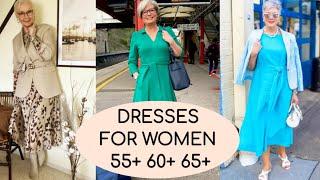 DRESSES SUITABLE FOR WOMEN 55+ 60+ 65+ IN WHICH YOU WILL LOOK YOUNGER! MODERN MODELS. TRENDS 2025