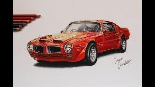 PONTIAC FIREBIRD FORMULA 400 (American V8 Muscle Car Drawing | Orhan Ozvatan)