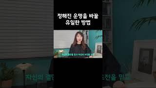 정해진 운명을 바꿀 유일한 방법 #shorts #성공하는법