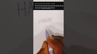 Hanan ️ logo comment your name #instagram #viral #trending #art