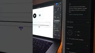 Designing animated music player #prototype component with progress bar in Figma. #ux #ui #short