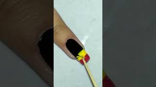 Easy fire nail design #easynailart #nailart #shorts