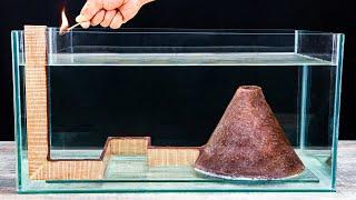 Epic Underwater Match Volcano ERUPTION! Chain Reaction 