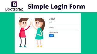 Simple Bootstrap 4 Login Form | Bootstrap Tutorial for Beginners | Bootstrap Forms 2021