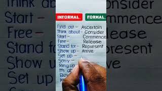 Informal VS Formal English ‍️